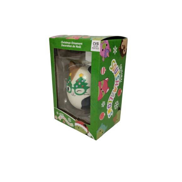 Squishmallows Cam Calico Cat 3 in Christmas Tree Holiday Ornament Kurt Adler New - Picture 3 of 8